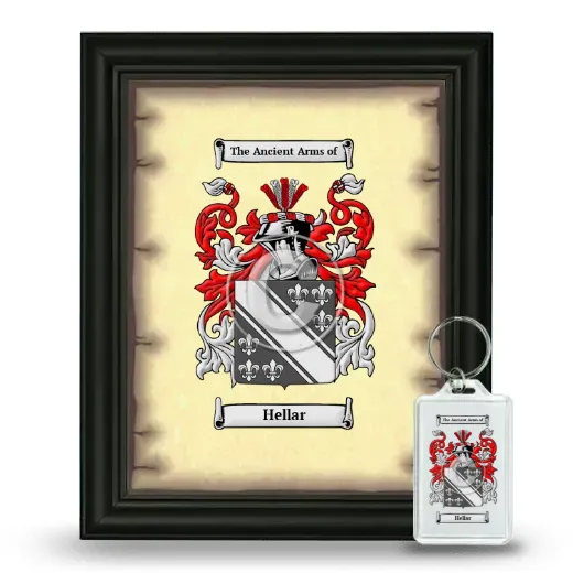 Hellar Framed Coat of Arms and Keychain - Black