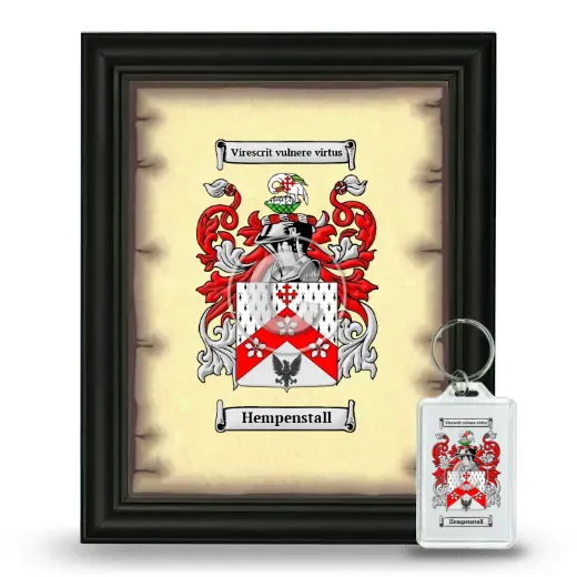 Hempenstall Framed Coat of Arms and Keychain - Black