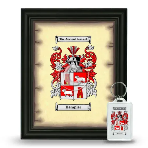 Hempler Framed Coat of Arms and Keychain - Black