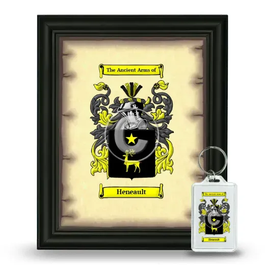 Heneault Framed Coat of Arms and Keychain - Black
