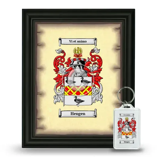 Hengen Framed Coat of Arms and Keychain - Black