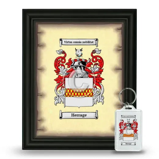 Herrage Framed Coat of Arms and Keychain - Black
