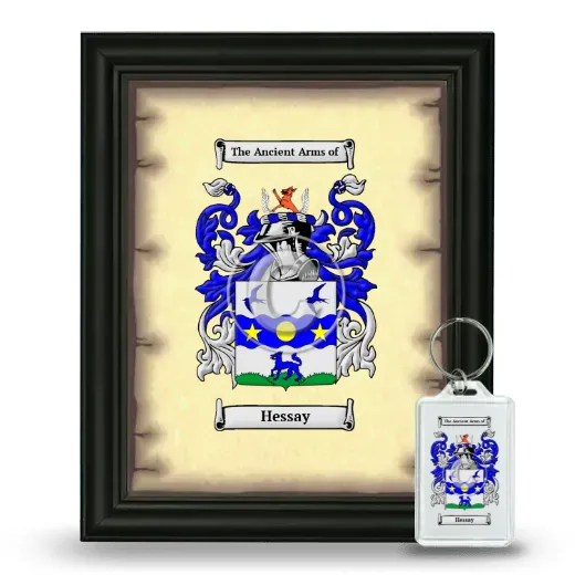 Hessay Framed Coat of Arms and Keychain - Black