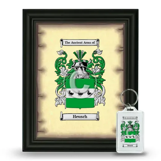 Heusch Framed Coat of Arms and Keychain - Black