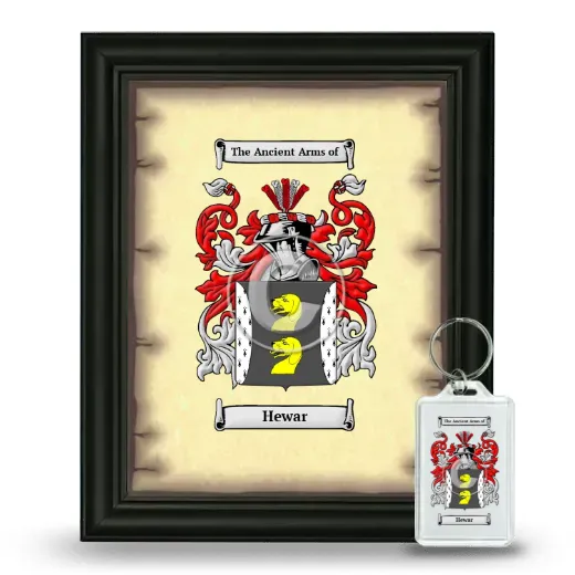 Hewar Framed Coat of Arms and Keychain - Black