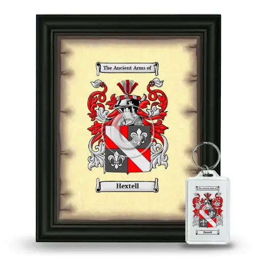Hextell Framed Coat of Arms and Keychain - Black