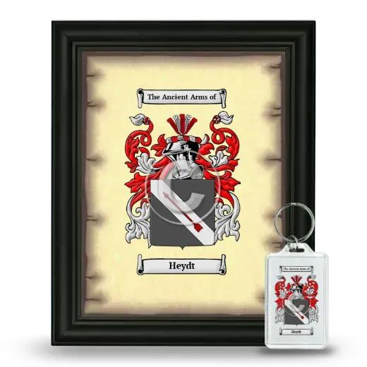 Heydt Framed Coat of Arms and Keychain - Black