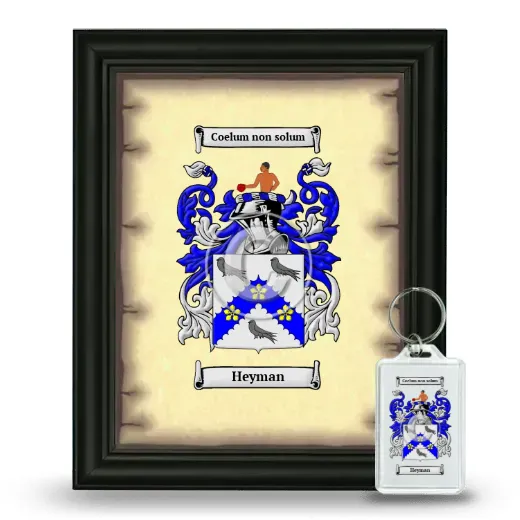 Heyman Framed Coat of Arms and Keychain - Black