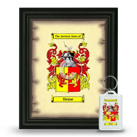 Heyne Framed Coat of Arms and Keychain - Black