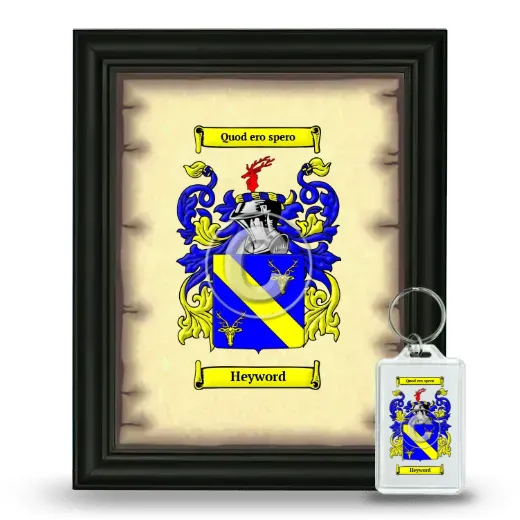 Heyword Framed Coat of Arms and Keychain - Black