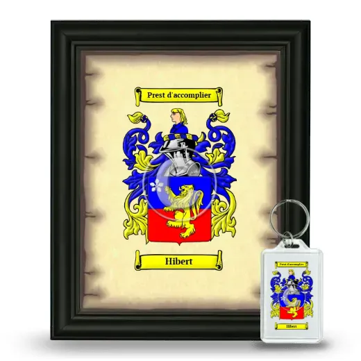 Hibert Framed Coat of Arms and Keychain - Black