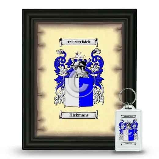 Hickmans Framed Coat of Arms and Keychain - Black