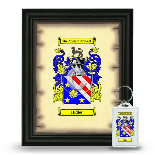 Hidler Framed Coat of Arms and Keychain - Black