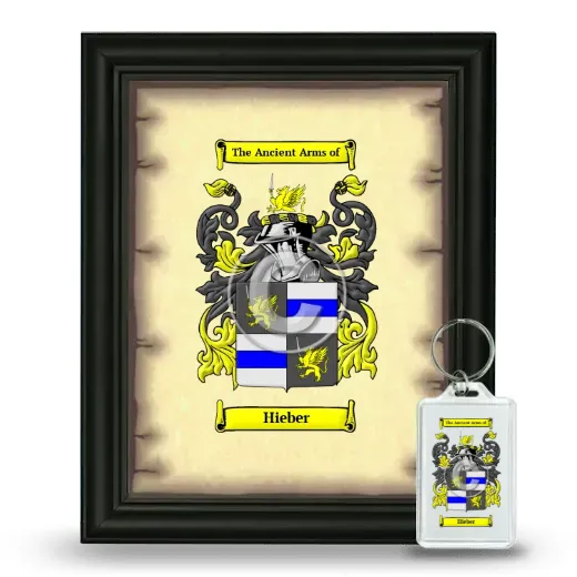 Hieber Framed Coat of Arms and Keychain - Black