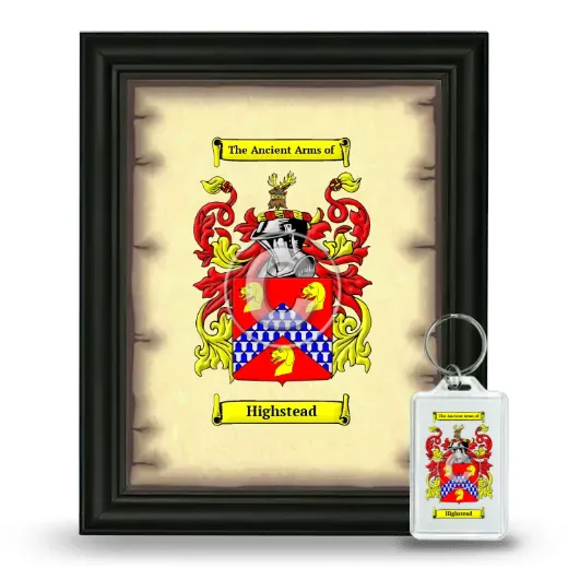 Highstead Framed Coat of Arms and Keychain - Black