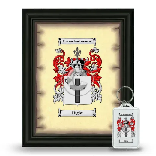 Hight Framed Coat of Arms and Keychain - Black