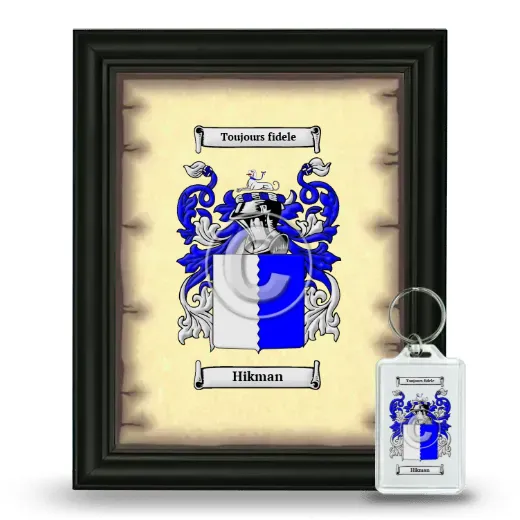 Hikman Framed Coat of Arms and Keychain - Black