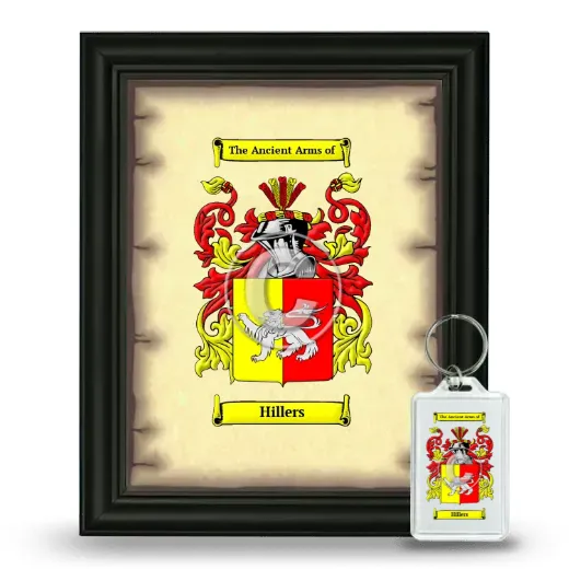 Hillers Framed Coat of Arms and Keychain - Black