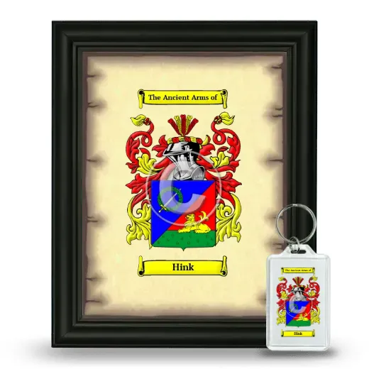Hink Framed Coat of Arms and Keychain - Black