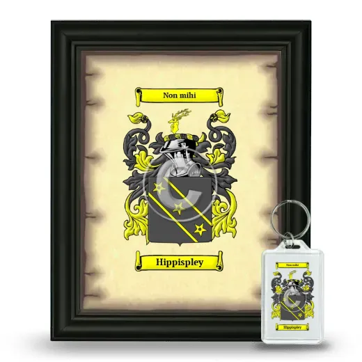 Hippispley Framed Coat of Arms and Keychain - Black