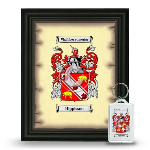 Hippisson Framed Coat of Arms and Keychain - Black