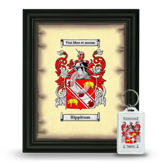 Hippitson Framed Coat of Arms and Keychain - Black