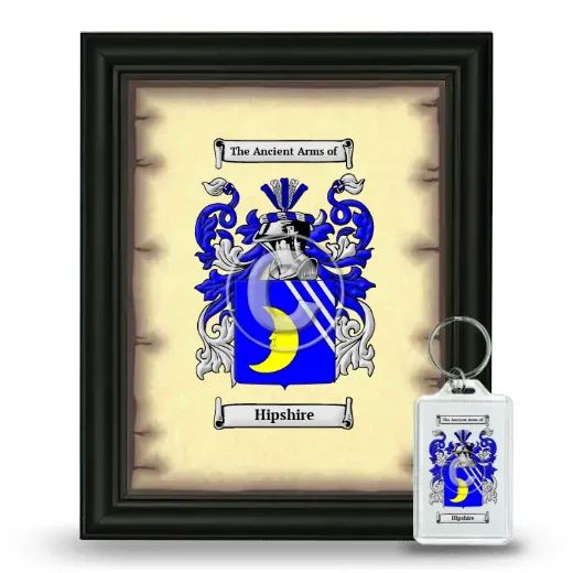 Hipshire Framed Coat of Arms and Keychain - Black