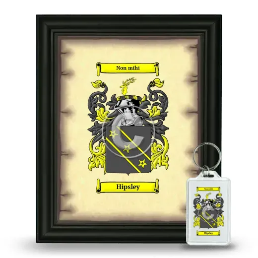 Hipsley Framed Coat of Arms and Keychain - Black