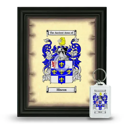 Hiscox Framed Coat of Arms and Keychain - Black
