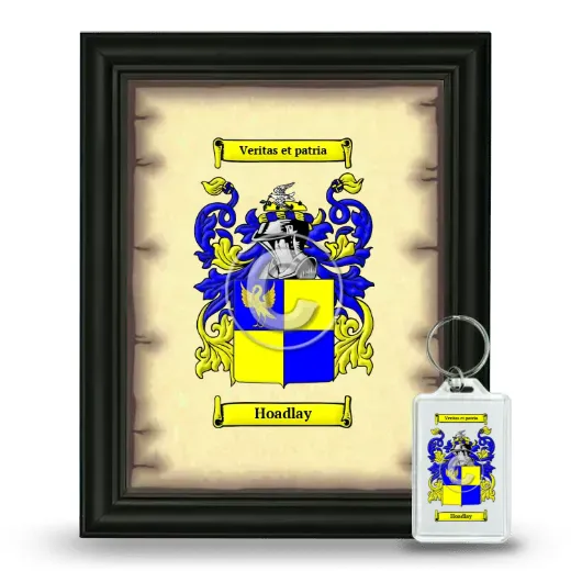 Hoadlay Framed Coat of Arms and Keychain - Black