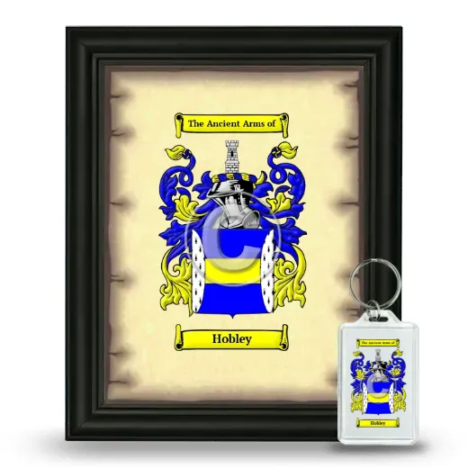 Hobley Framed Coat of Arms and Keychain - Black