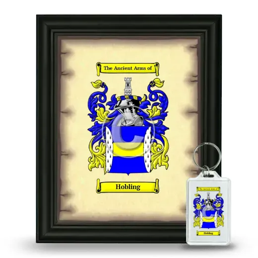 Hobling Framed Coat of Arms and Keychain - Black