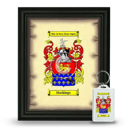 Hockings Framed Coat of Arms and Keychain - Black