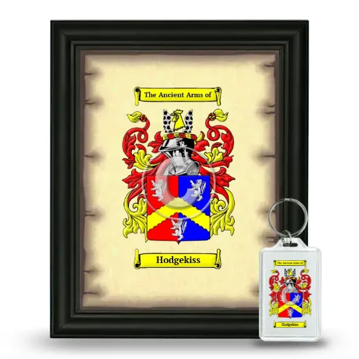 Hodgekiss Framed Coat of Arms and Keychain - Black