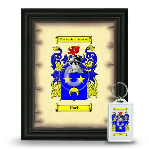 Hoel Framed Coat of Arms and Keychain - Black