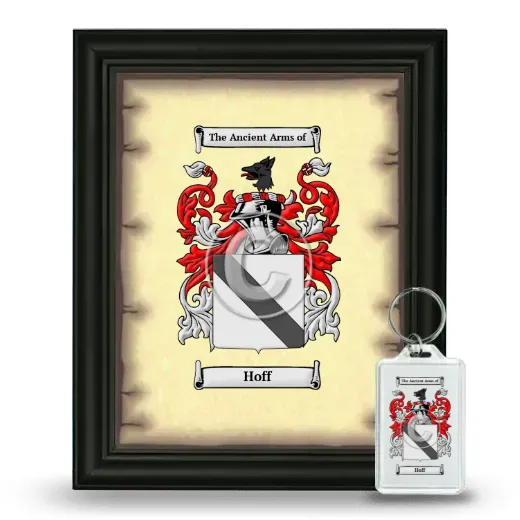 Hoff Framed Coat of Arms and Keychain - Black