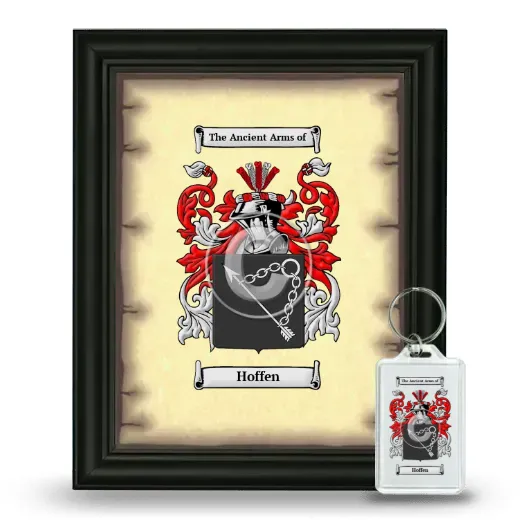 Hoffen Framed Coat of Arms and Keychain - Black