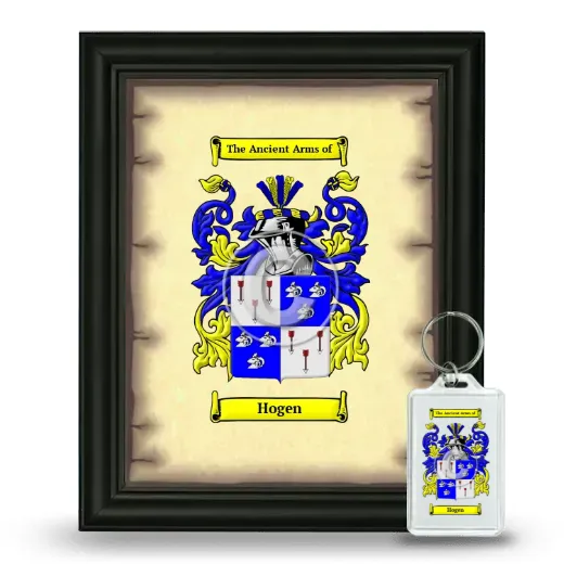 Hogen Framed Coat of Arms and Keychain - Black