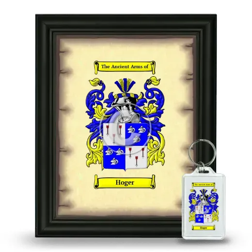 Hoger Framed Coat of Arms and Keychain - Black