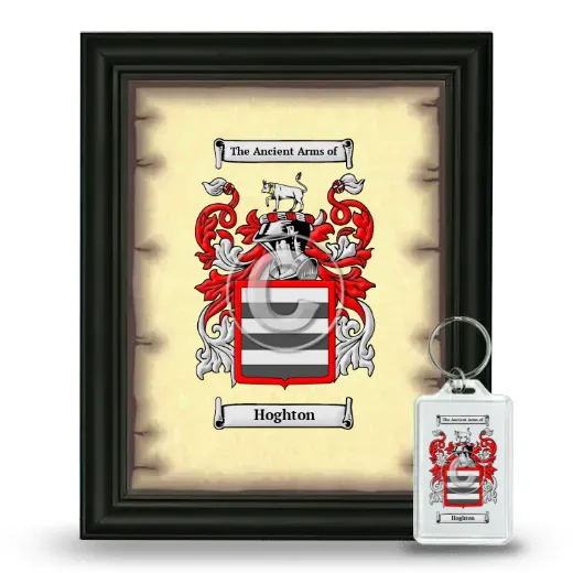 Hoghton Framed Coat of Arms and Keychain - Black