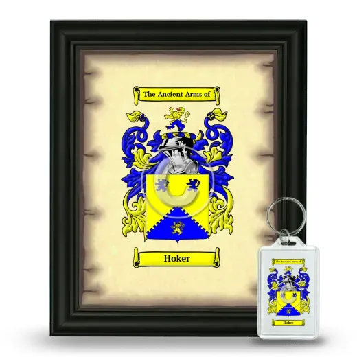 Hoker Framed Coat of Arms and Keychain - Black