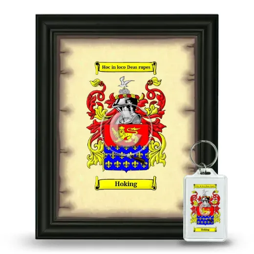 Hoking Framed Coat of Arms and Keychain - Black