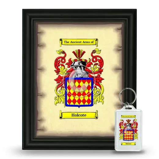Holcote Framed Coat of Arms and Keychain - Black