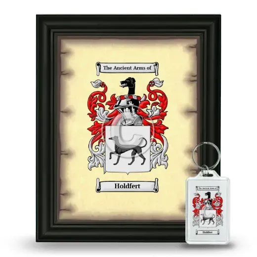 Holdfert Framed Coat of Arms and Keychain - Black