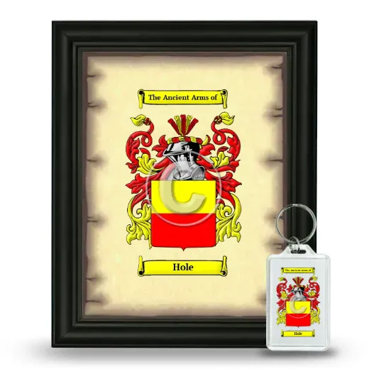 Hole Framed Coat of Arms and Keychain - Black