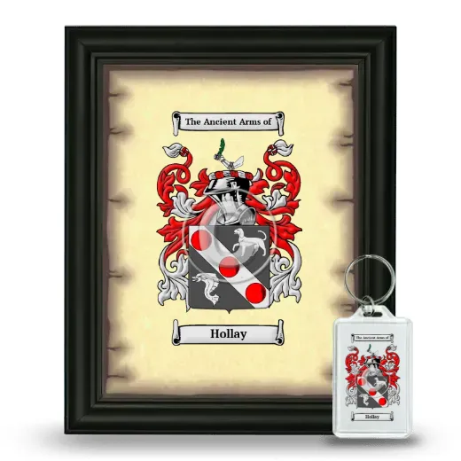 Hollay Framed Coat of Arms and Keychain - Black