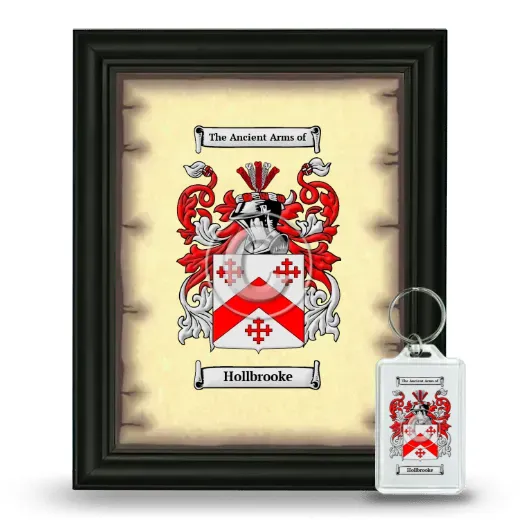Hollbrooke Framed Coat of Arms and Keychain - Black