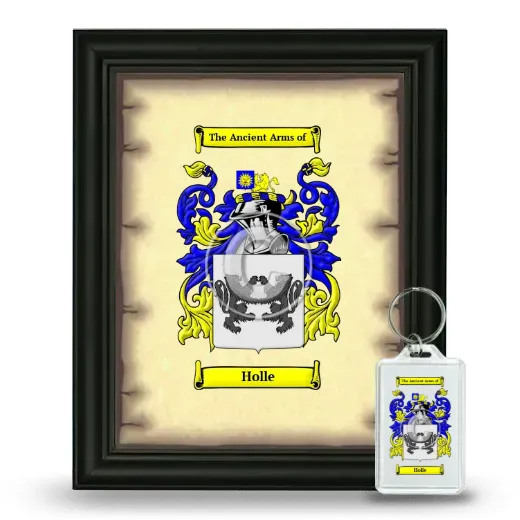 Holle Framed Coat of Arms and Keychain - Black