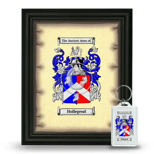 Hollegend Framed Coat of Arms and Keychain - Black