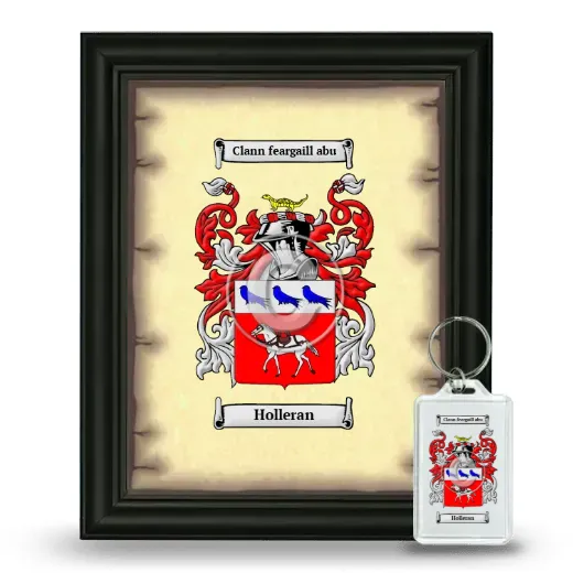 Holleran Framed Coat of Arms and Keychain - Black